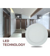 Panel LED biały Ø12cm 6W | Plafon Okrągły | Natynkowy