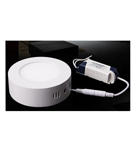 Panel LED biały Ø12cm 6W | Plafon Okrągły | Natynkowy