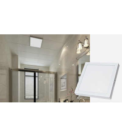 Panel LED biały 21x21cm 18W | Plafon Kwadrat | Natynkowy