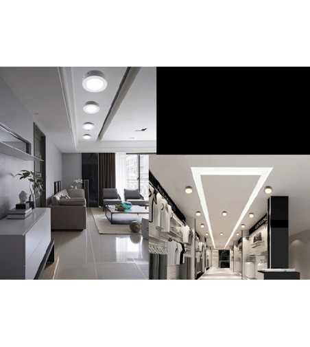 Panel LED biały Ø30cm 24W | Plafon Okrągły | Natynkowy