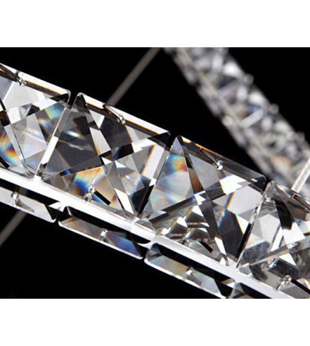 Lampa wisząca LED Olivia 30x50cm | Kryształ żyrandol 36W