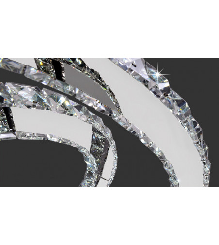 Lampa wisząca LED Olivia 30x50cm | Kryształ żyrandol 36W