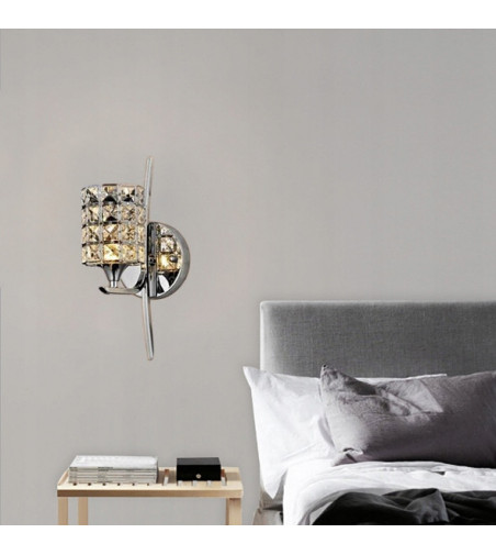 Kinkiet Diamond III - lampa ścienna E27 kryształki - Wobako