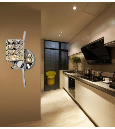 Kinkiet Diamond III - lampa ścienna E27 kryształki - Wobako