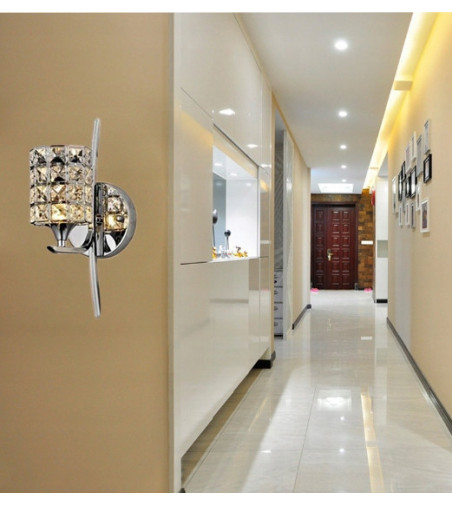 Kinkiet Diamond III - lampa ścienna E27 kryształki - Wobako