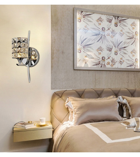 Kinkiet Diamond III - lampa ścienna E27 kryształki - Wobako