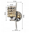 Kinkiet Diamond III - lampa ścienna E27 kryształki - Wobako