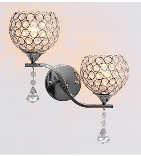 Kinkiet  Podwójny Diamond RX - lampa ścienna E27 kryształki