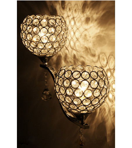 Kinkiet  Podwójny Diamond RX - lampa ścienna E27 kryształki