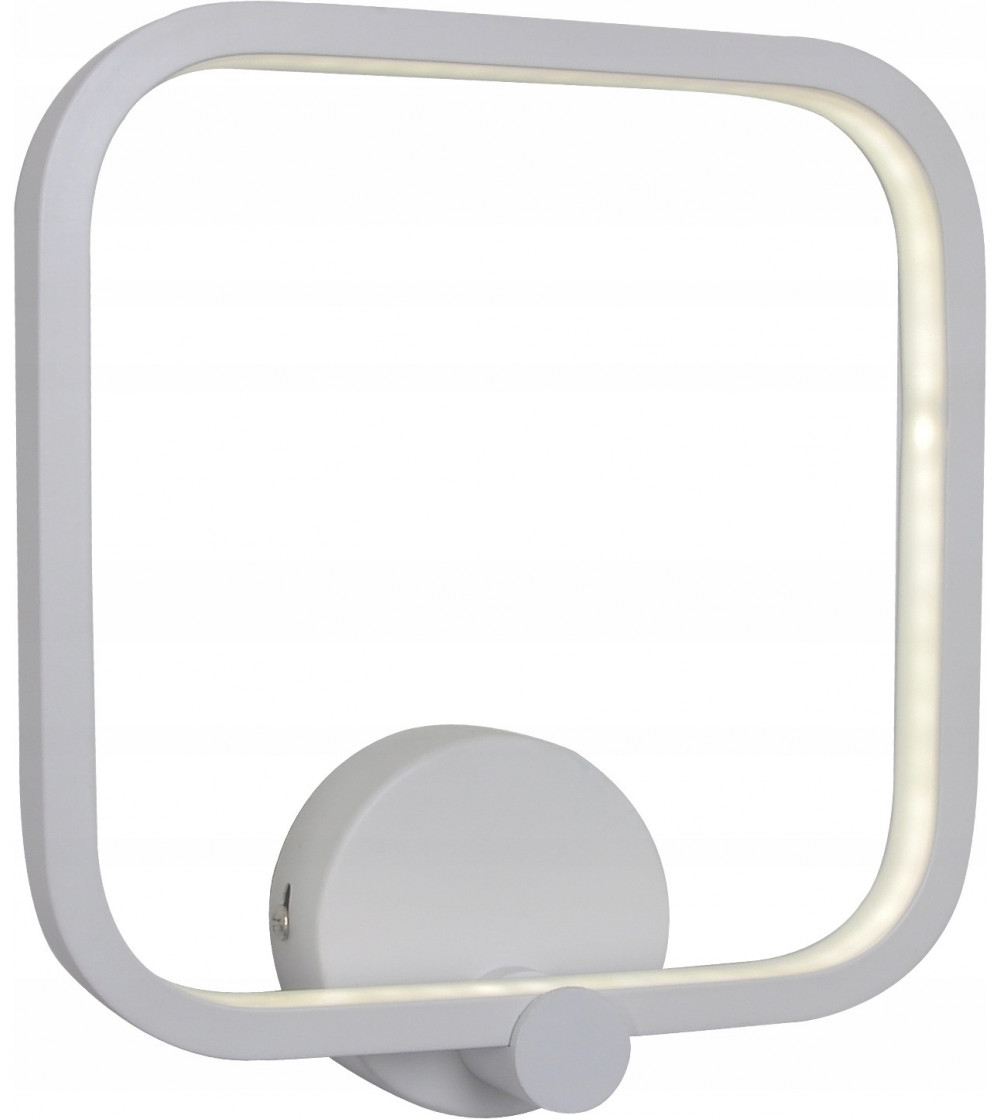 FABIO - Kwadratowy kinkiet LED 20cm  w futurystycznym wykonaniu