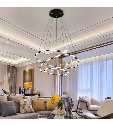 Lampa wisząca LED Gemini ring 36+45+56cm | Regulacja okregów