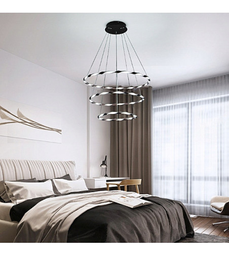 Lampa wisząca LED Gemini ring 36+45+56cm | Regulacja okregów