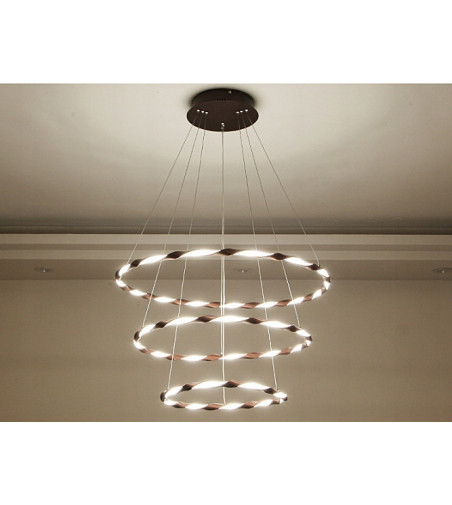 Lampa wisząca LED Gemini ring 36+45+56cm | Regulacja okregów