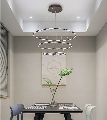 Lampa wisząca LED Gemini ring 36+45+56cm | Regulacja okregów