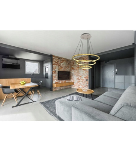 Lampa wisząca LED Enzo ring 30+50+70cm | Regulacja okregów