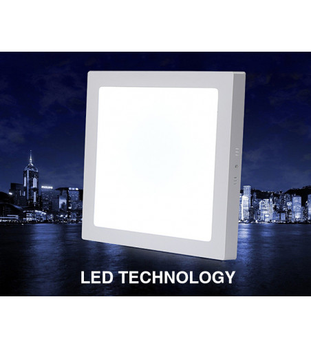 Panel LED biały 12x12cm 6W | Plafon Kwadrat | Natynkowy