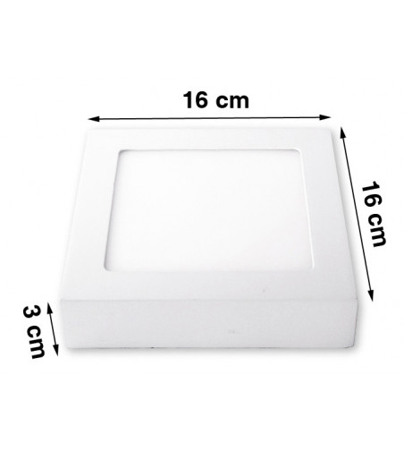 Panel LED biały 12x12cm 6W | Plafon Kwadrat | Natynkowy