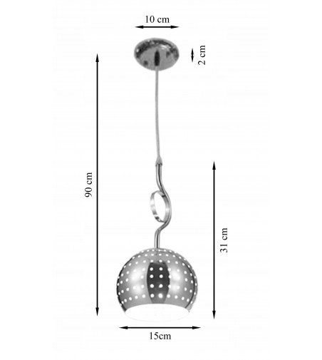 Pojedyncza lampa wisząca kula chrom One Ball | E27