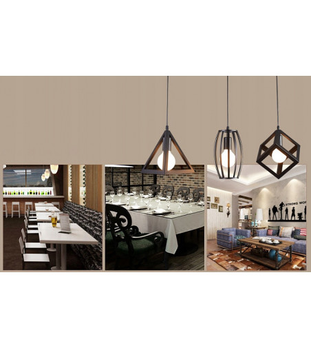 Klasyczny żyrandol 3D Cube z linii Loft - E27 - Sześcian Nordic