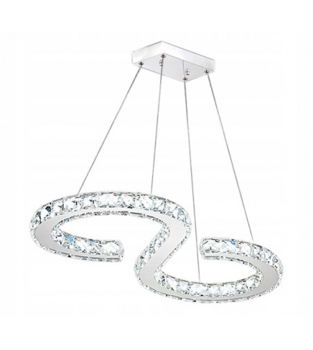 Lampa wisząca LED Stella 56cm | Szklane kryształki 24W