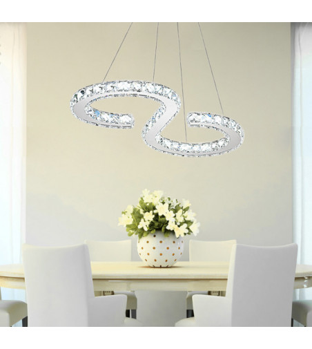 Lampa wisząca LED Stella 56cm | Szklane kryształki 24W