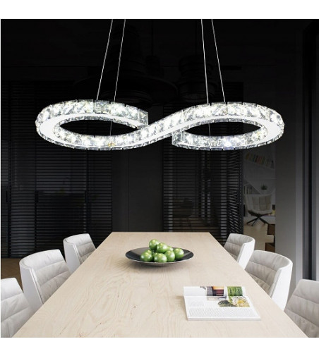 Lampa wisząca LED Stella 56cm | Szklane kryształki 24W