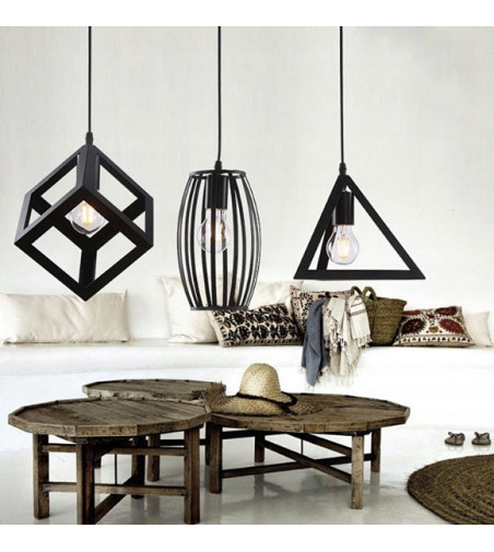 Klasyczny żyrandol 3D Cube z linii Loft - E27 - Sześcian Nordic