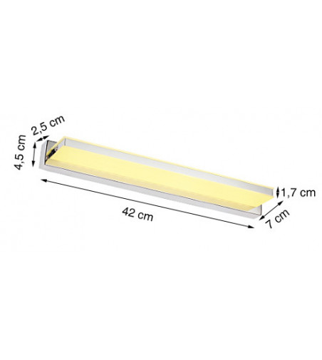 Kinkiet łazienkowy - Lampa nad lustro LED 42cm 7W - Wobako