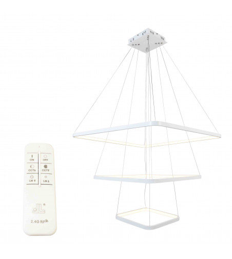 Żyrandol LED Lampa Fabio III kwadraty 30+50+70cm + Pilot