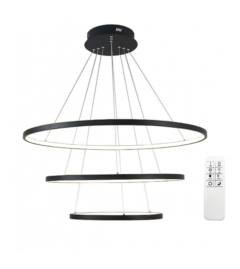 Żyrandol LED Lampa regulowana Silva V ringi 60+80+100cm