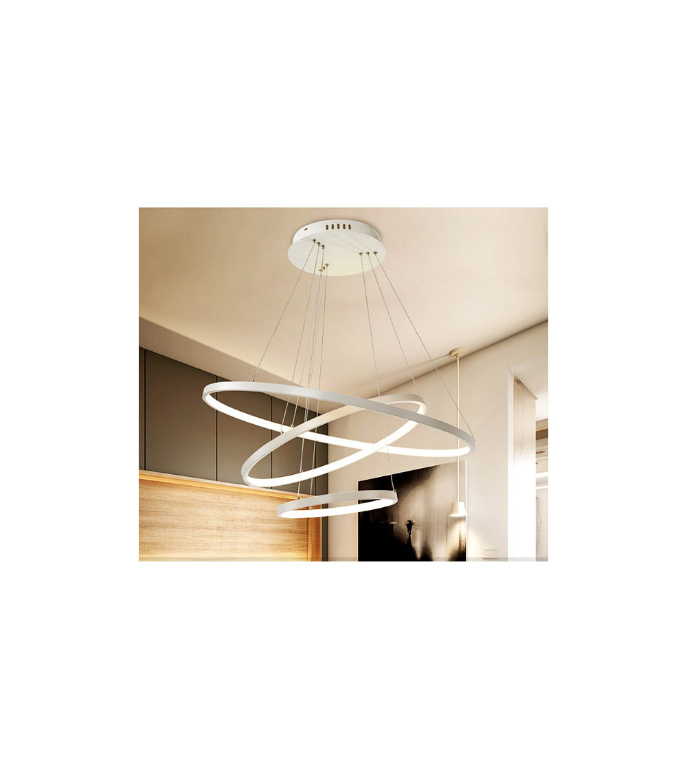 Lampa wisząca LED ring Silva IV okrągła 40+60+80cm + Pilot