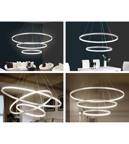 Lampa wisząca LED ring Silva IV okrągła 40+60+80cm + Pilot