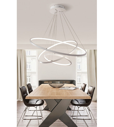 Lampa wisząca LED ring Silva IV okrągła 40+60+80cm + Pilot