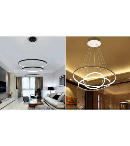 Lampa wisząca LED ring Silva IV okrągła 40+60+80cm + Pilot