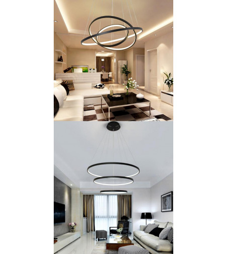 Lampa wisząca LED ring Silva IV okrągła 40+60+80cm + Pilot