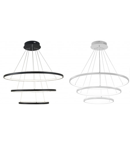 Lampa wisząca LED ring Silva IV okrągła 40+60+80cm + Pilot