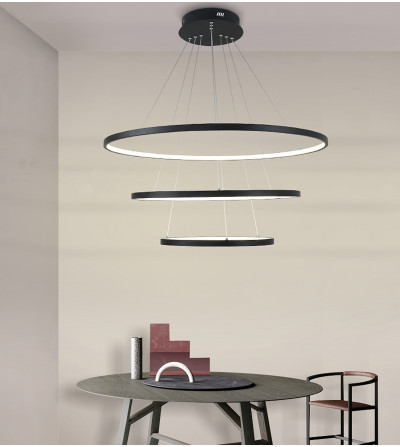 Lampa wisząca LED ring Silva IV okrągła 40+60+80cm + Pilot