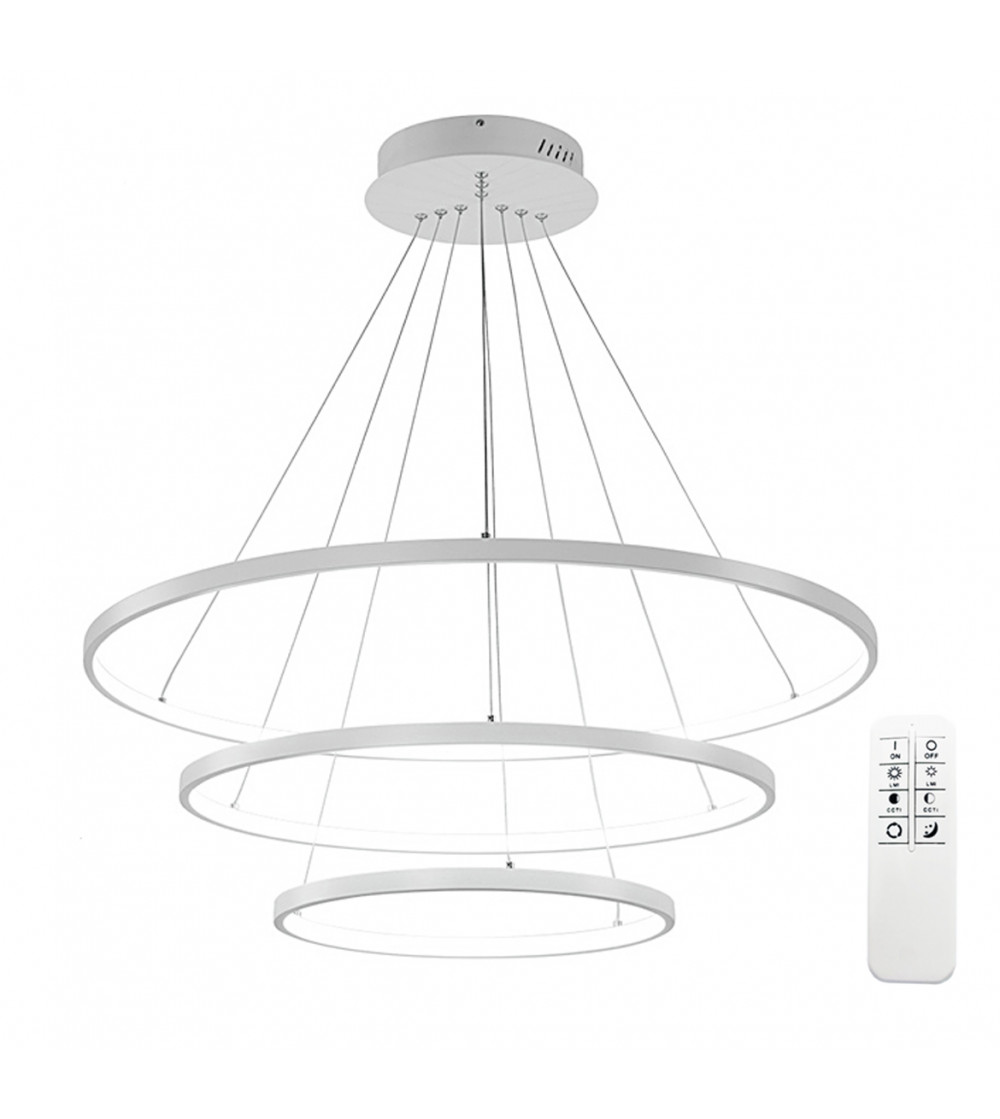 Lampa wisząca LED ring Silva IV okrągła 40+60+80cm + Pilot