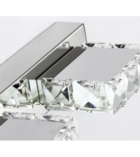 Kinkiet ścienny LED 104cm | Szklane kryształki- refleksy świetlne