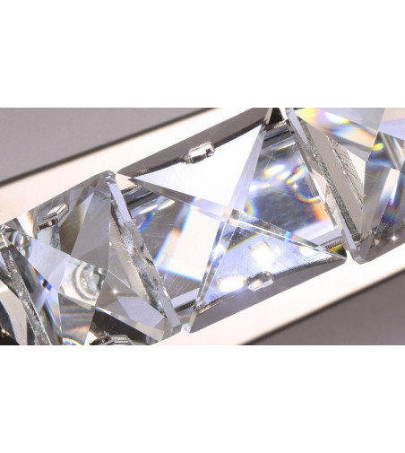 Kinkiet ścienny LED 104cm | Szklane kryształki- refleksy świetlne