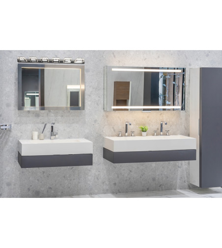 Kinkiet ścienny LED 104cm | Szklane kryształki- refleksy świetlne