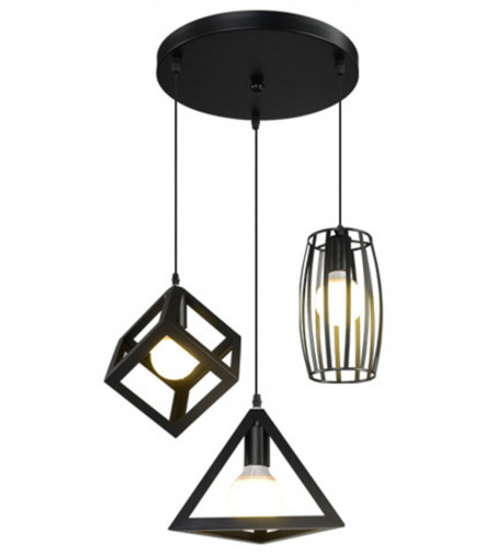 Klasyczny żyrandol 3D Vertical Ring z linii Loft - E27 - Nordic