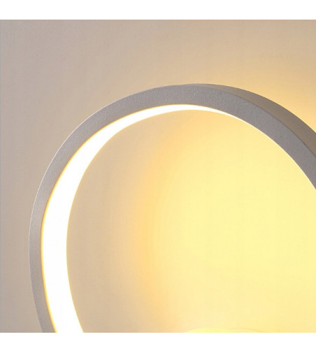 Silva - Okrągły kinkiet LED 20cm  w futurystycznym wykonaniu