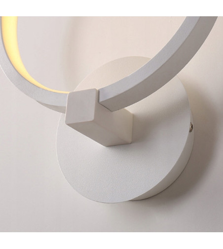 Silva - Okrągły kinkiet LED 20cm  w futurystycznym wykonaniu