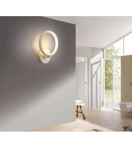 Silva - Okrągły kinkiet LED 20cm  w futurystycznym wykonaniu