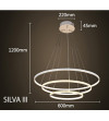 Lampa wisząca LED ring Silva III okrągła 20+40+60cm
