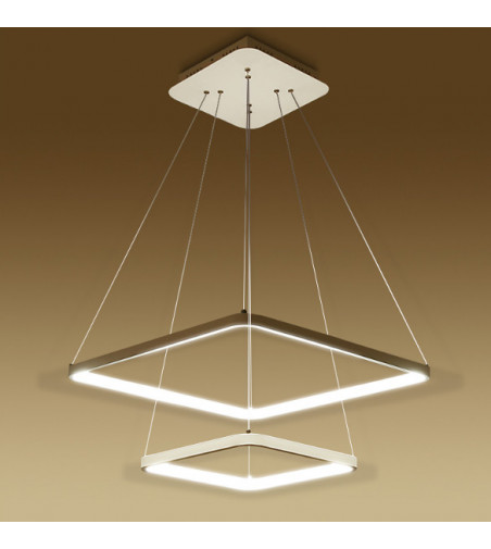 Żyrandol LED Lampa regulowana Fabio II kwadrat 30+50cm