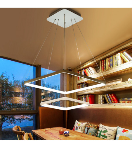 Żyrandol LED Lampa regulowana Fabio II kwadrat 30+50cm