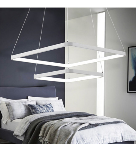 Żyrandol LED Lampa regulowana Fabio II kwadrat 30+50cm