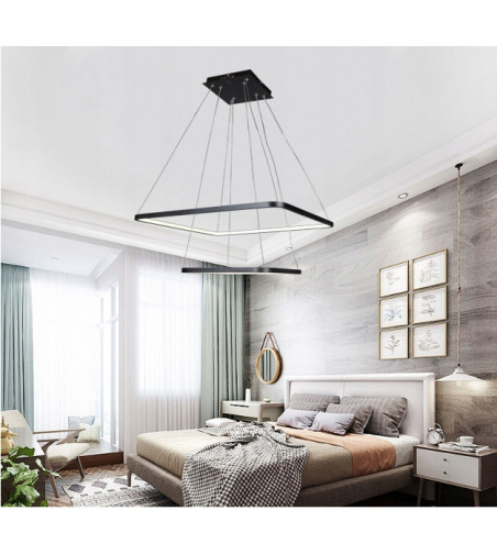 Żyrandol LED Lampa regulowana Fabio II kwadrat 30+50cm